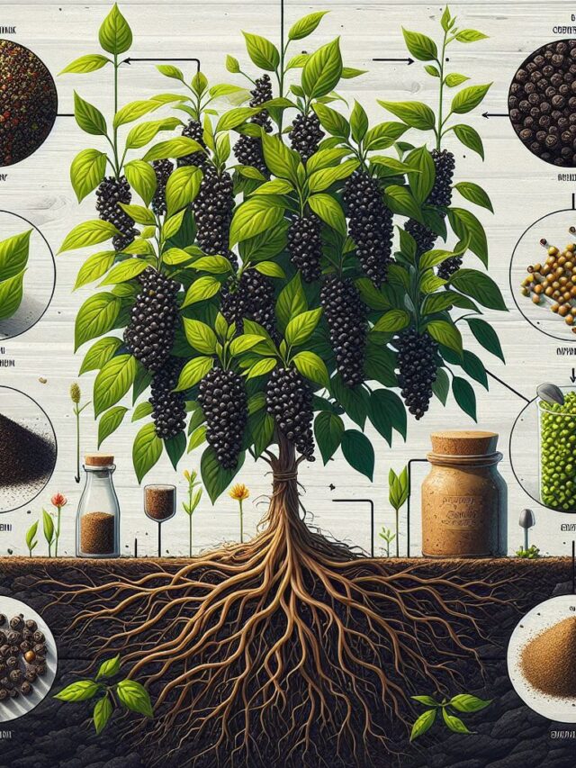 Know the complete process of growing black pepper plant.