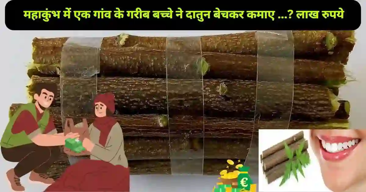 महाकुंभ में एक गांव के गरीब बच्चे ने दातुन बेचकर कमाए ...? लाख रुपये